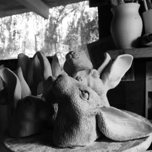 The shed rabbit heads